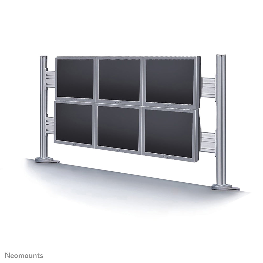 Flat Screen Desk Toolbar for 6 screens (70 x 130 cm)