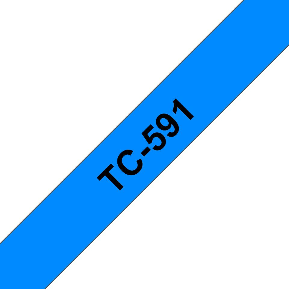 BROTHER P-Touch TC-591 black on blue 9mm