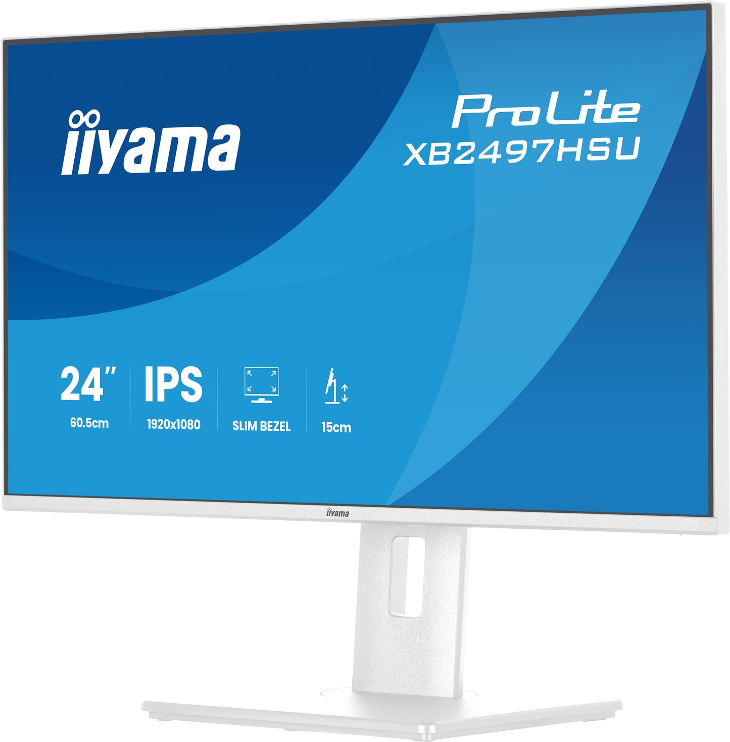 IIYAMA XB2497HSU-W1 24inch IPS FHD 120Hz EyeComfort 350cd/m2 1ms 1500:1 HDMI DP 2xUSB 3.2 2xUSB Type-C Speakers 15cm Height Adj.