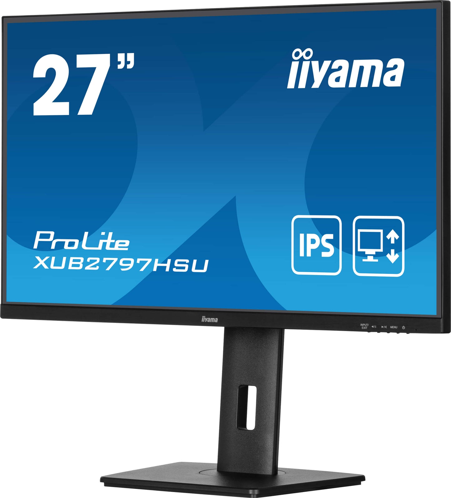 IIYAMA 27WIDE LCD BLACK  1920 x 1080  IPS panel  LED Bl.  USB-Hub (2xOut v2.0)  Pivot  Height Adjust  1000:1 Static Contrast
