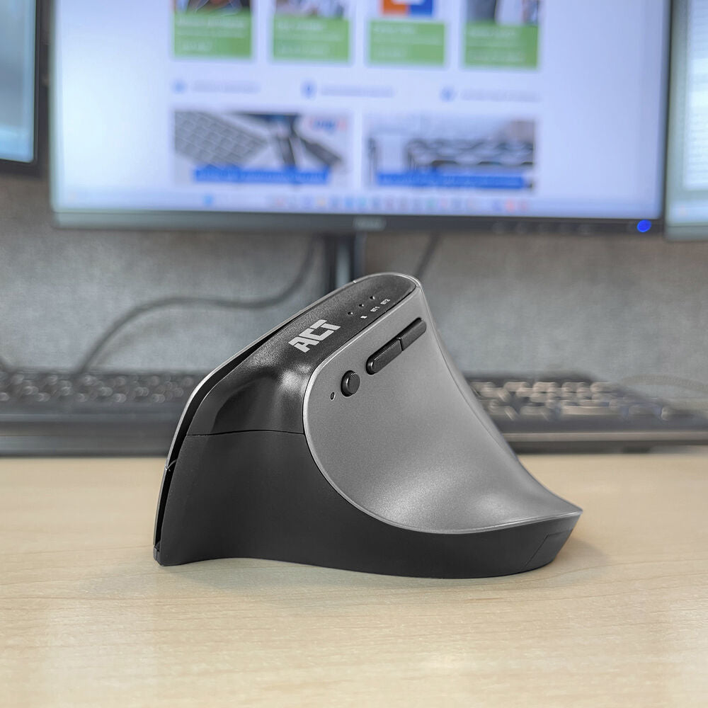 ACT ERGONOMIC BLUETOOTH & WIRELESS MOUSE USB-A & USB-C 1000/1600/2400 DPI - 1xAA