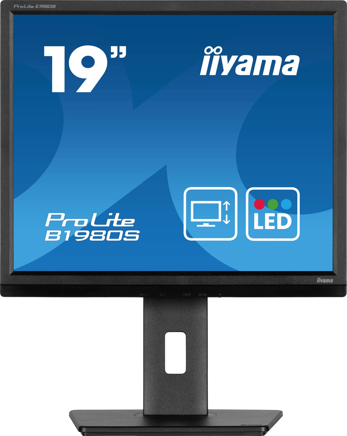 IIYAMA 19 LCD, 1280 x 1024, TN Panel, LED Bl., Pivot, Height Adjust, HDMI, DisplayPort,, 250 cd/m², 12.000.000:1 ACR, Speakers,  3ms