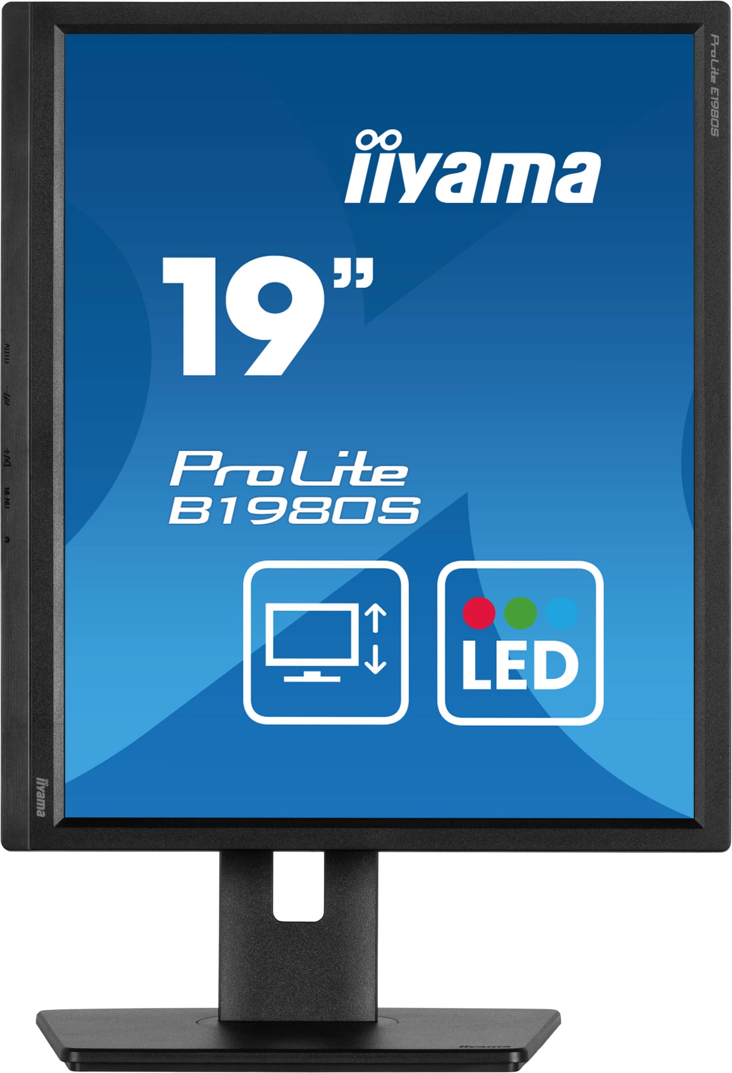 IIYAMA 19 LCD, 1280 x 1024, TN Panel, LED Bl., Pivot, Height Adjust, HDMI, DisplayPort,, 250 cd/m², 12.000.000:1 ACR, Speakers,  3ms