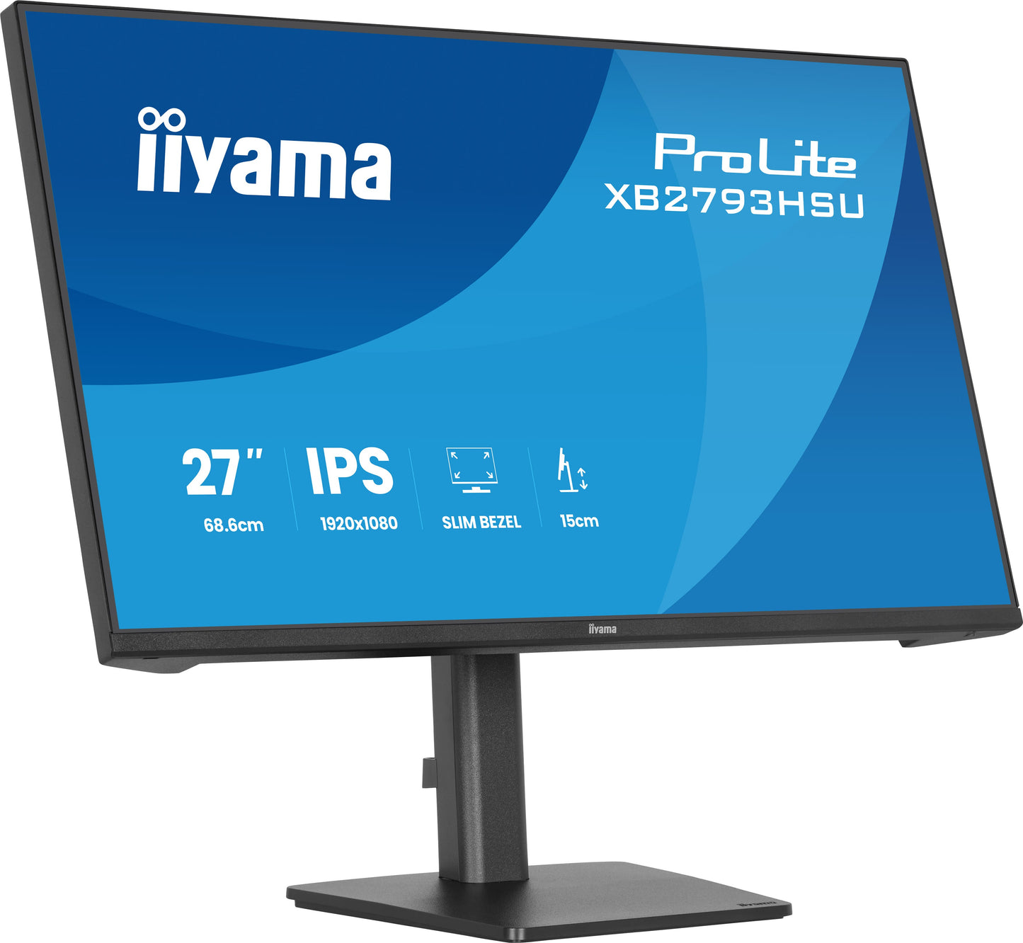 IIYAMA XB2793HSU-B1 27inch IPS FHD 120Hz 350cd/m2 1ms 1500:1 HDMI DP Speakers 2xUSB 2.0 Speakers 15cm Height Adj.