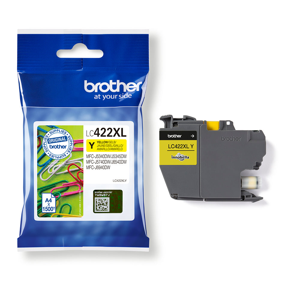 Yellow Ink Cartridge . Single Blister Pack. Prints about 1500 pages.