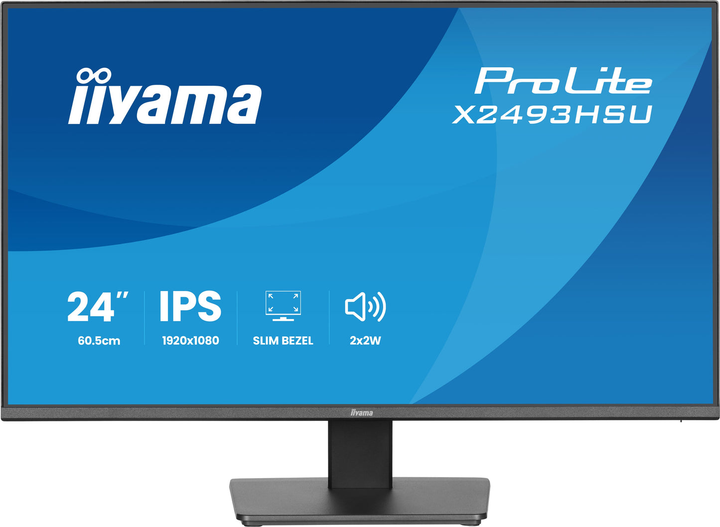 IIYAMA X2493HSU-B1 24inch IPS FHD 120Hz 350cd/m2 1ms 1500:1 HDMI DP USB 2x2.0 Speakers