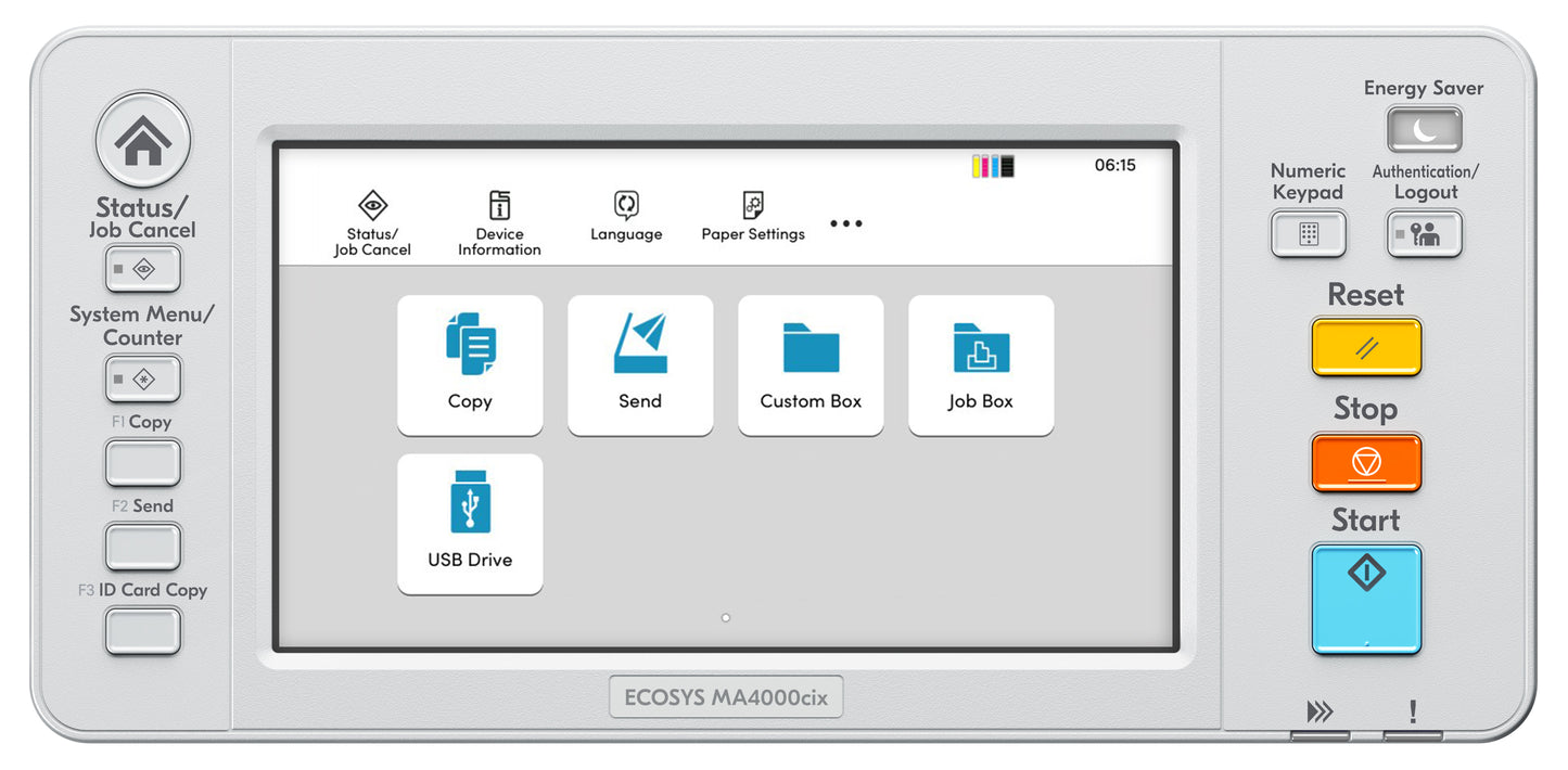 KYOCERA ECOSYS MA4000cix A4 Colorlaser MFP, 40ppm, dual scan duplex