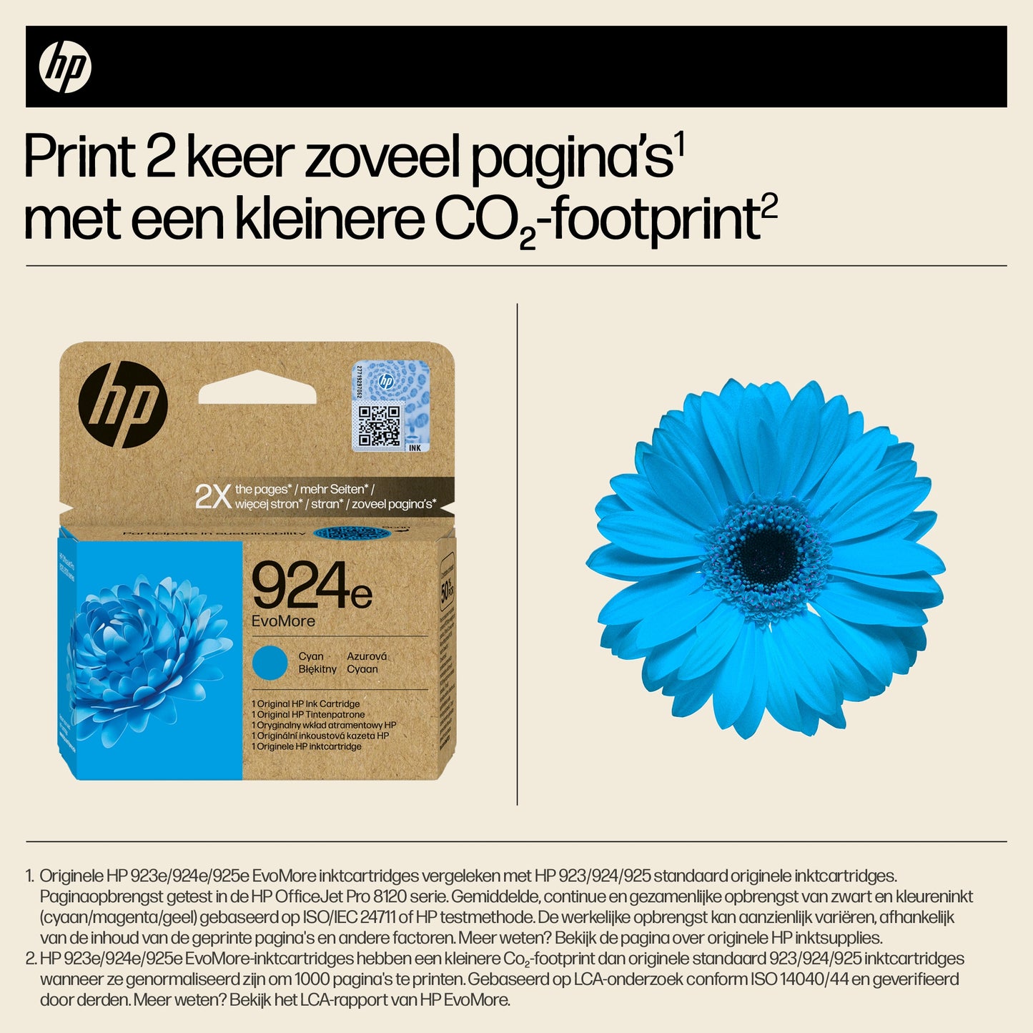 HP 924e EvoMore Cartridge Cyaan
