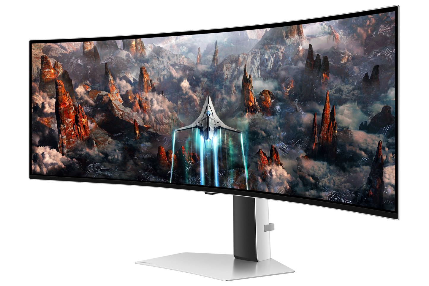 Samsung OLED 49inch 240Hz Curved 1800R, 5120x1440, 0,03ms, HDR10+, Displayport, HDMI, USB 3, Height