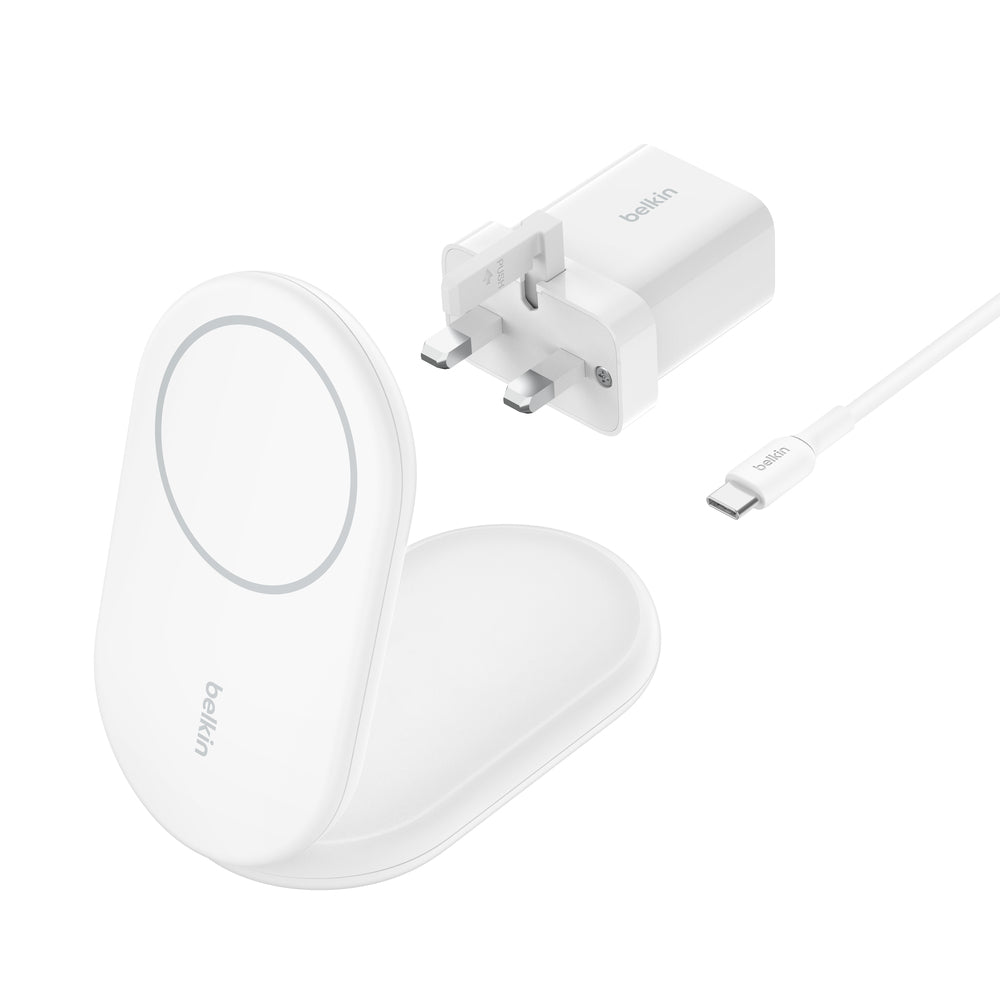 BELKIN BOOSTCHARGE Qi2 15w Magnetic Stand White