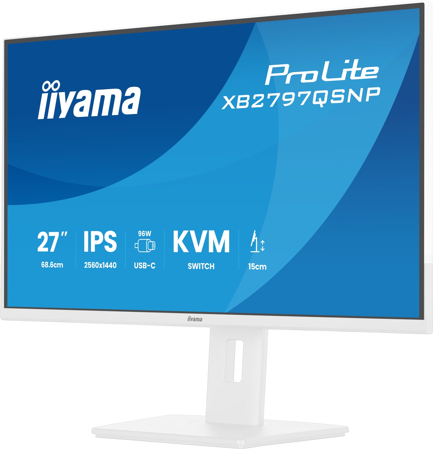 27iWIDE LCD 2560 x 1440 QHD IPS panel LED Bl. Adaptive Sync USB-Hub(2xOut v3.2 +2xUSB-C(7.5 Watt)) Pivot Height Adjust 350cd/m 1000:1Static