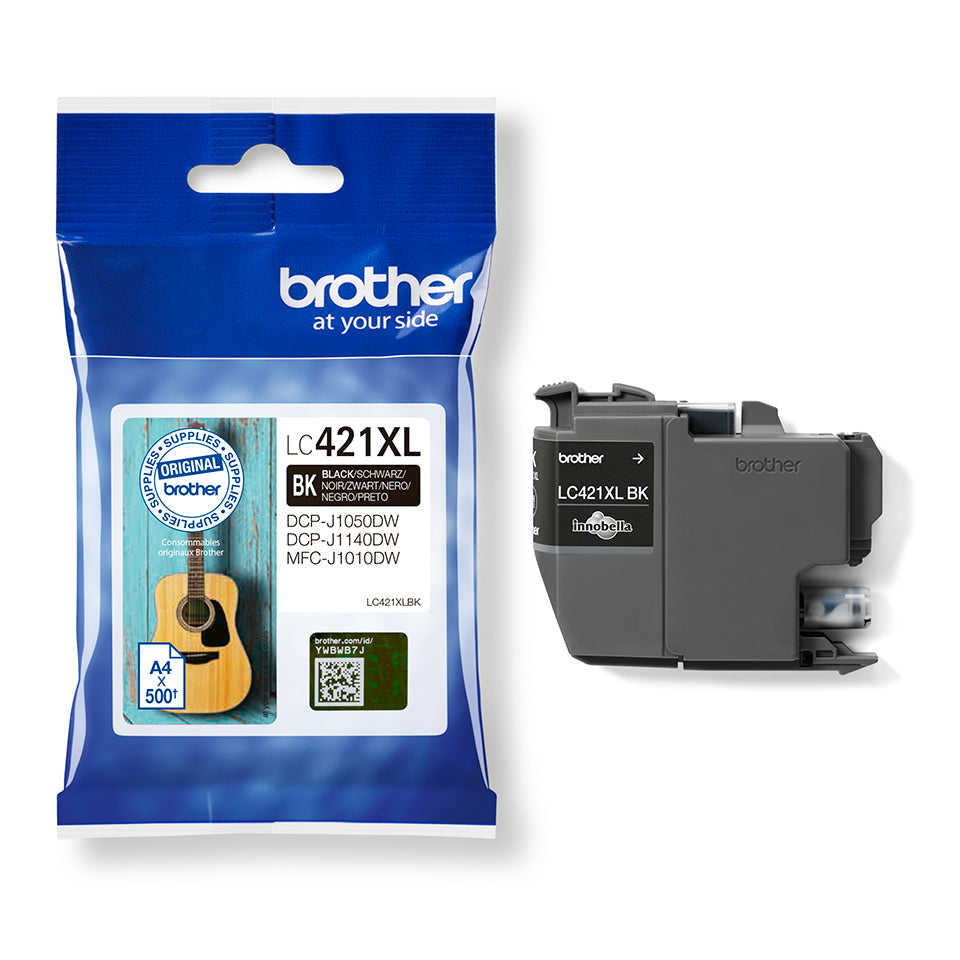 BROTHER 500-page high capacity Black ink cartridge for DCP-J1050DW MFC-J1010DW and DCP-J1140DW