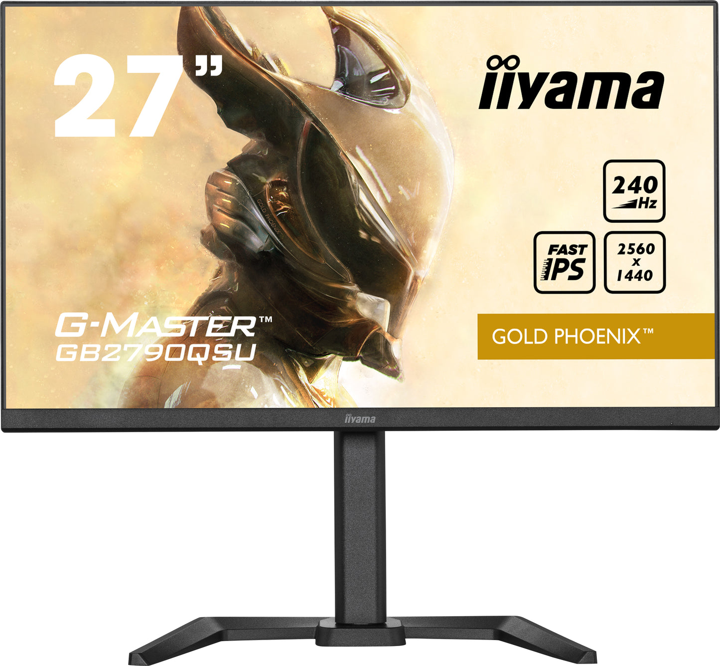 IIYAMA 27  ETE Fast IPS Gaming, G-Master Gold Phoenix, FreeSync Premium, 2560x1440@240Hz, 400cd/m², 1000:1, HDMI, DisplayPort, 1ms (GtG), Sp