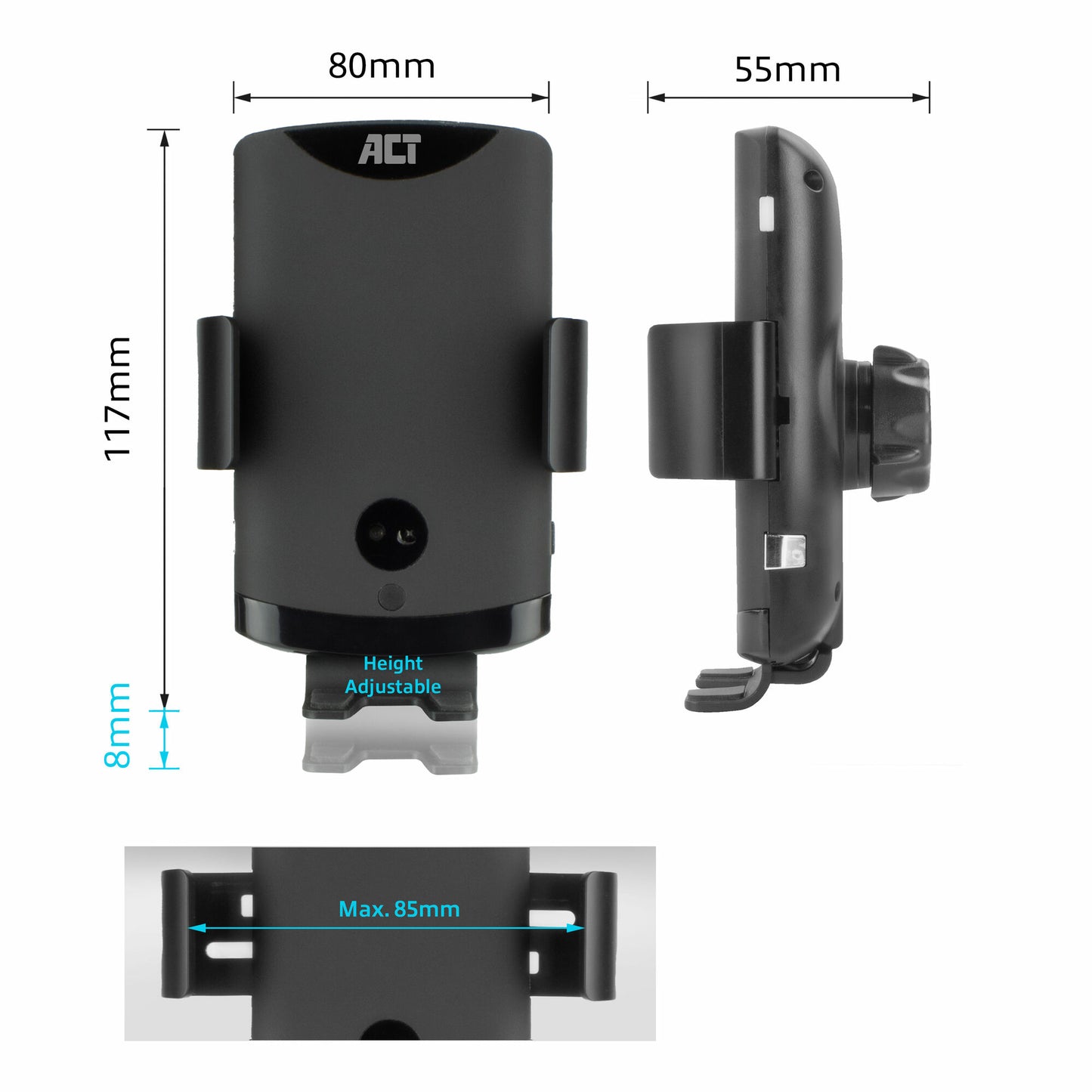 ACT Automatic smartphone car mount with wireless charging