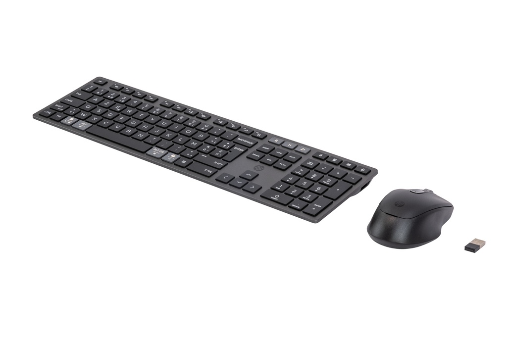 HP 720 Dual-Mode RechargeableWireless Keyboard and Mouse Com