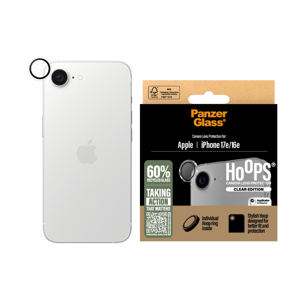 PanzerGlass Hoops Transparent Lens Protector iPhone 16e