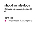 HP INK 31 BOTTLE MAGENTA