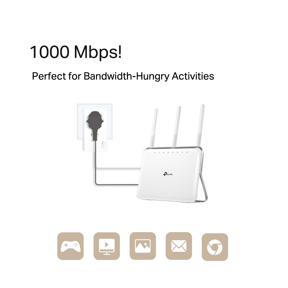 TP-LINK AV1000 PLC KIT with AC PassThrough