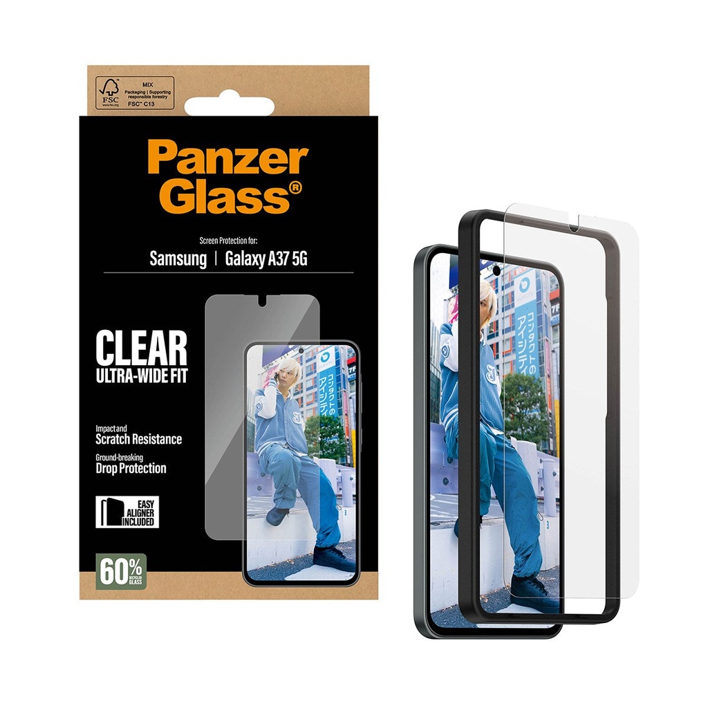 PanzerGlass Screen Protector Ultra-Wide Fit - Clear - Samsun