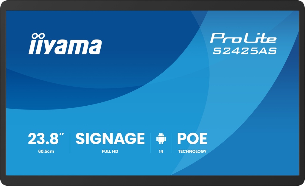 IIYAMA 24inch Small Format Signage with Android 14+GMS iiSig