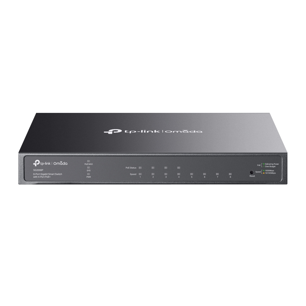 JetStream 8-Port Gigabit Smart Switch with 4-Port PoE+ PORT: