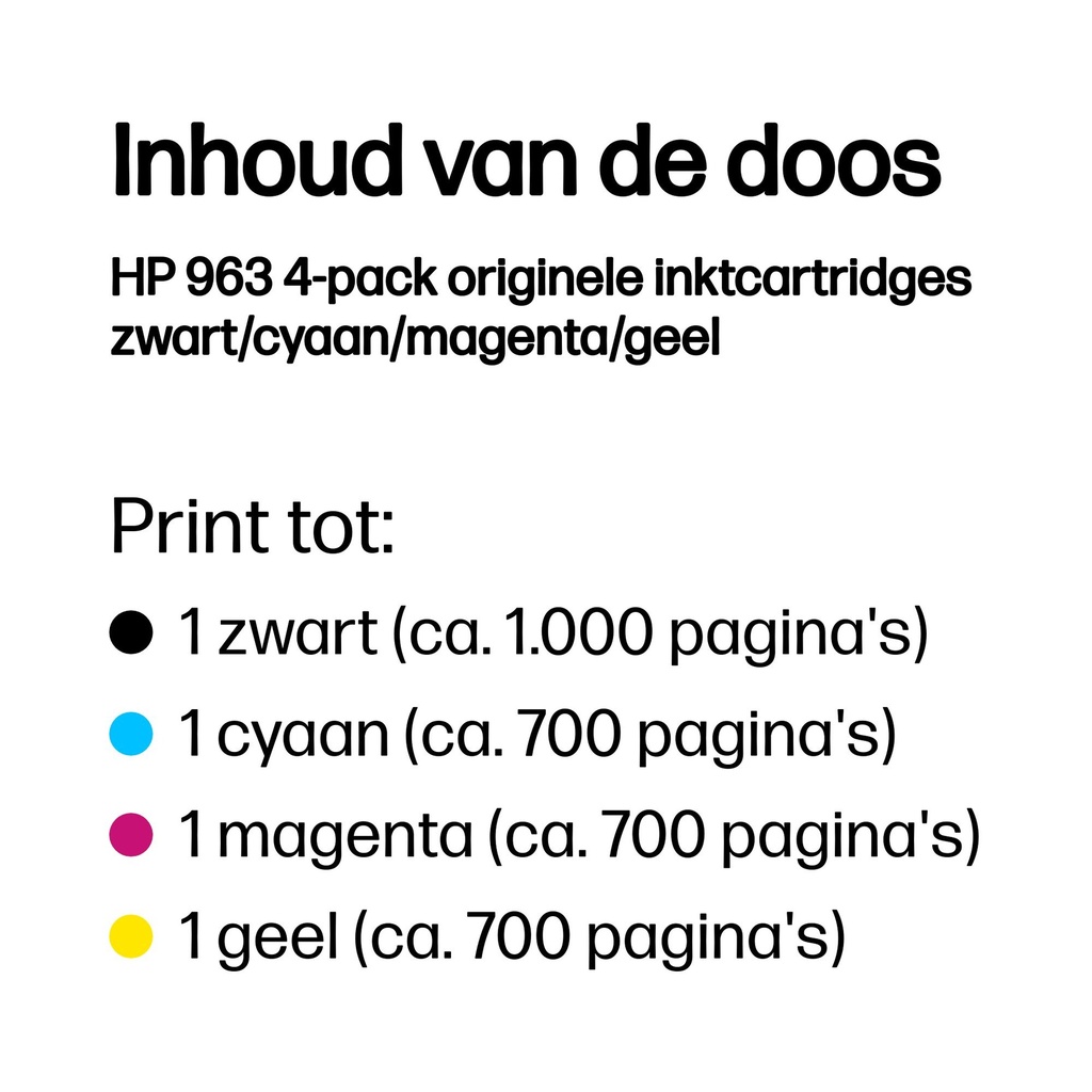 HP 963 CMYK Original Ink Cartridge 4-Pack