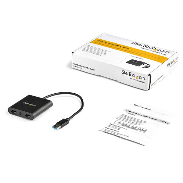 USB to Dual HDMI Adapter - 4K USB32HD2