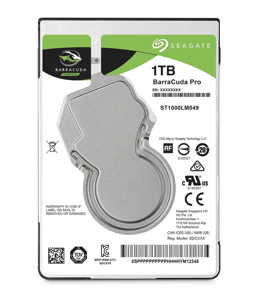 SEAGATE Barracuda 1TB HDD SATA 6Gb/s 7200rpm 6.4cm 2.5inch 1