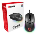 MSI GM11 CLUTCH BLACK Gaming Mouse Optical Wired RGB light