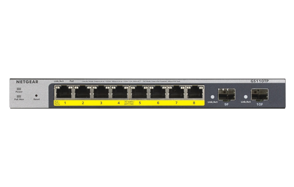 NETGEAR 10-Port Gb Smart Managed Pro Switch m. PoE