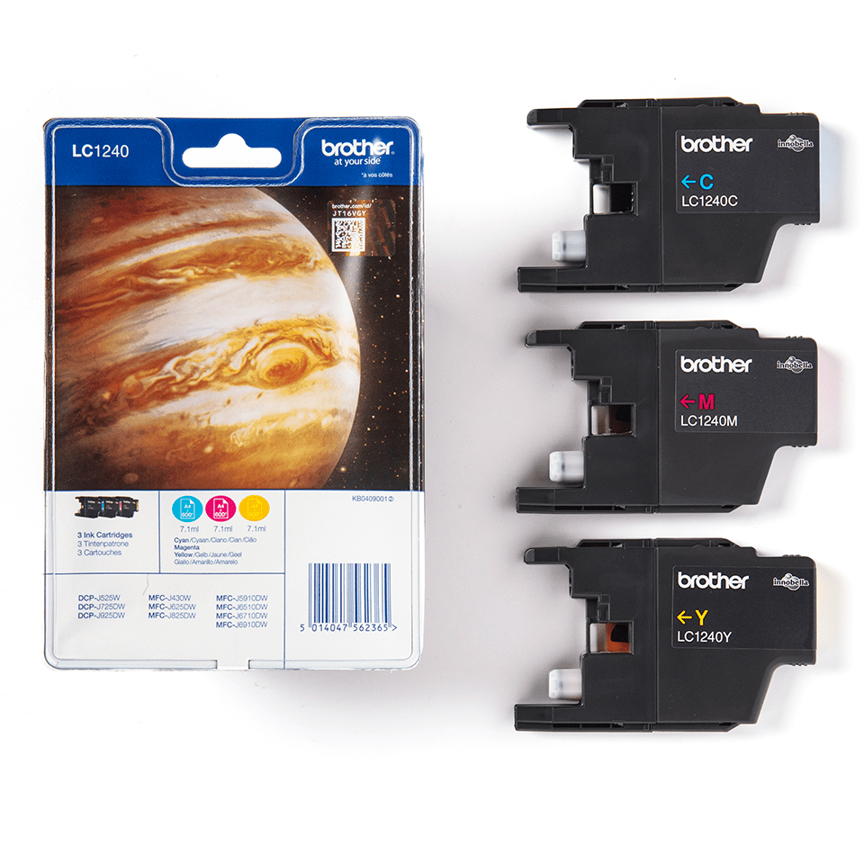 LC-1240 inktcartridge cyaan magenta en geel high capacity 60