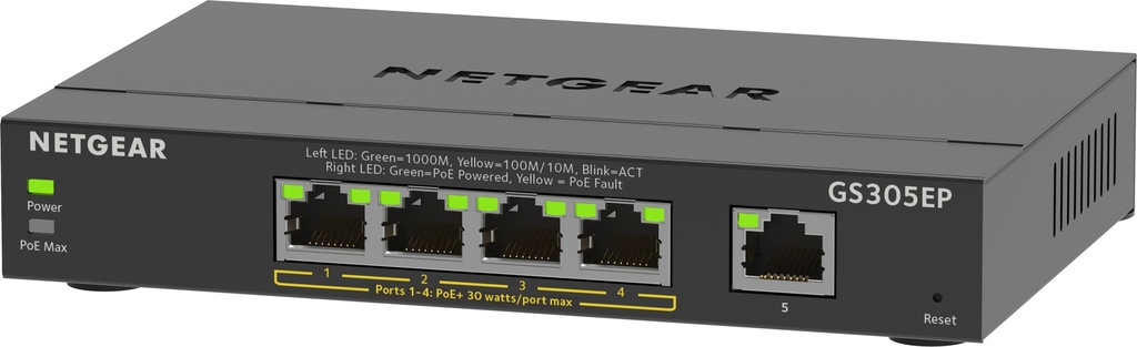 NETGEAR 5PT GE Plus Switch W/POE+