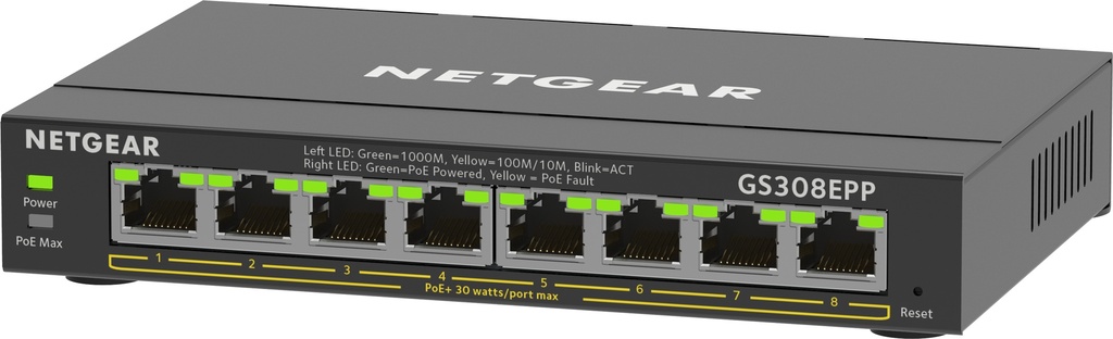 NETGEAR 8PT GE Plus Switch W/HI-PWR POE+