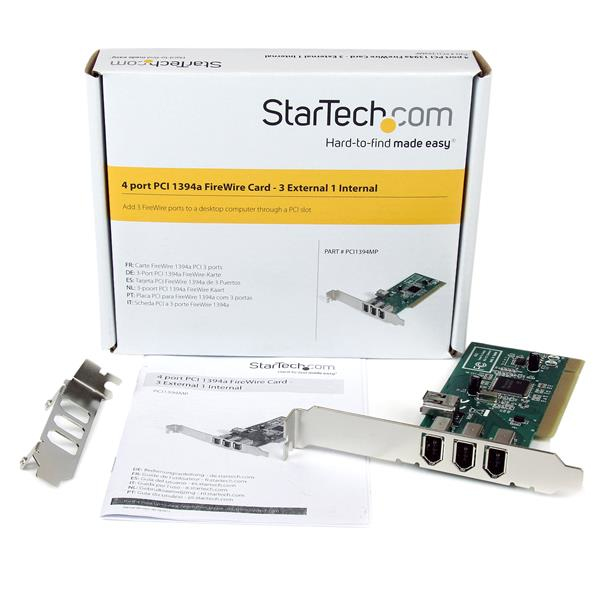 3 Port PCI 1394a FireWire Adapter Card PCI1394MP