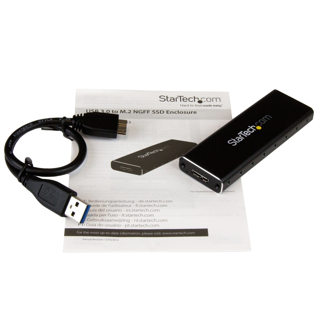 External USB 3.0 SATA M.2 SSD Enclosure SM2NGFFMBU33