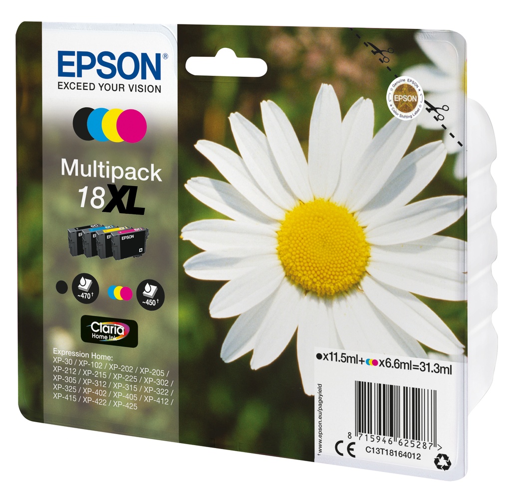 Multipack 4-colours 18XL Claria Home Ink