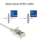ACT Grijze 0,50 meter LSZH U/FTP CAT6A datacenter slimline p