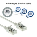 ACT Grijze 0,50 meter LSZH U/FTP CAT6A datacenter slimline p