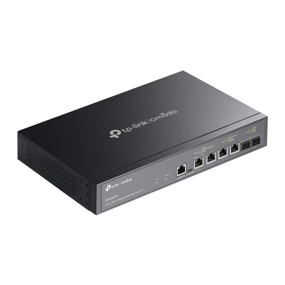 4-Port 10G Managed POE Switch L2+ 2-Port TL-SX3206HPP