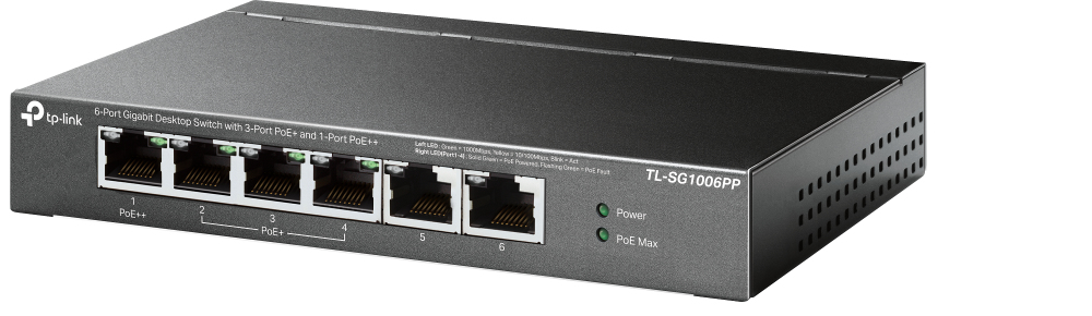 6Port Gigabit Desktop Switch with 3Port TL-SG1006PP