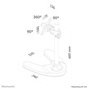 Flat Screen Desk Mount (stand/grommet)