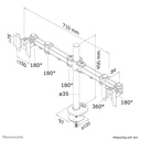 Flat Screen Desk Mount (grommet)