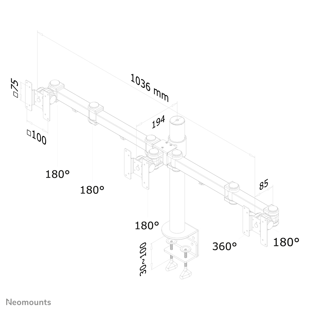 Flat Screen Desk Mount (clamp)