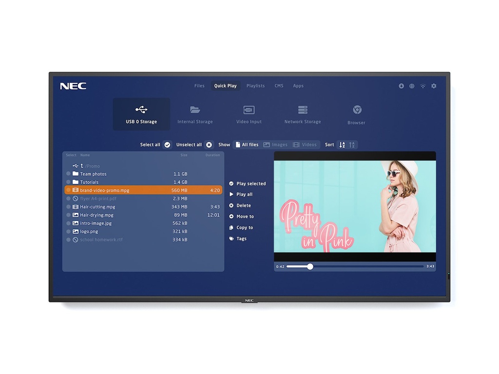 MultiSync P435-MPi4 43IN LF Display UHD 60005376
