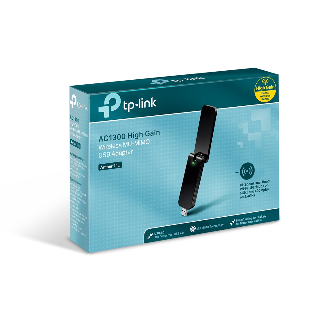 AC1300 Wi-Fi USB Adapter 2T2 R867Mbps at 5GHz + 400Mbps at 2