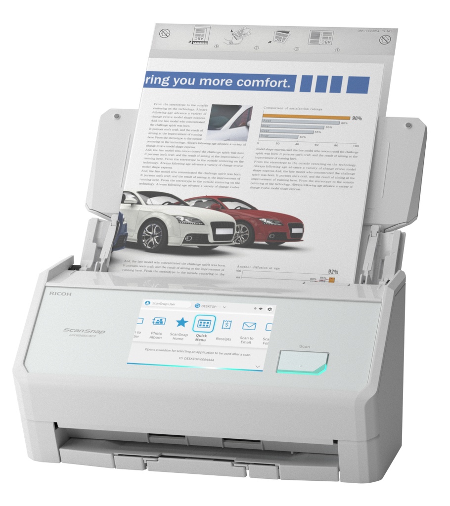 ScanSnap iX2500 WHITE 45ppm/90ipm A4 ADF