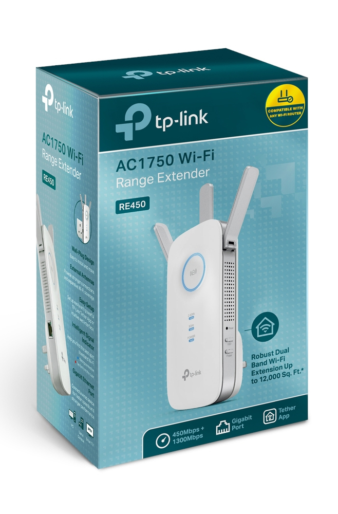 AC1750 Dual Band Wireless Wall Plugged Range Extender Qualco