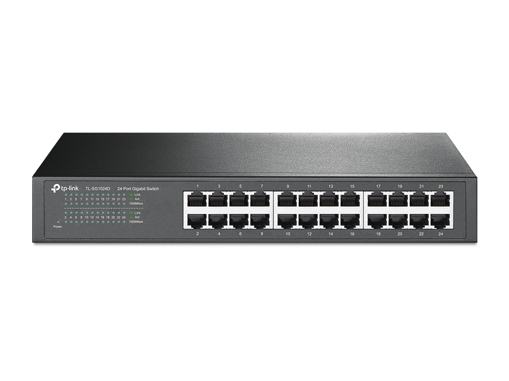 TL-SG1024D 24-port Gigabit Desktop/Rachmount Switch 24 10/10