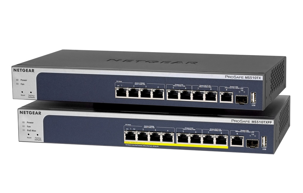 NETGEAR 10PT MULTI GB POE+ SMART SWITCH