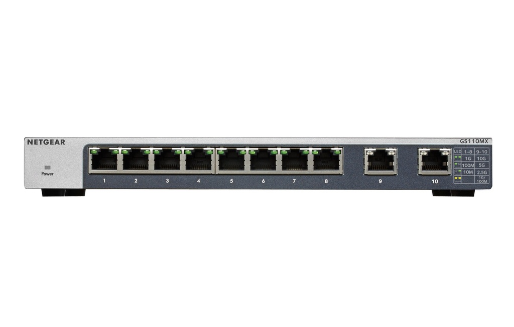 NETGEAR GS110MX-100PES 8 Port 10/100/1000 Mbit/s 2x 10GB/s M